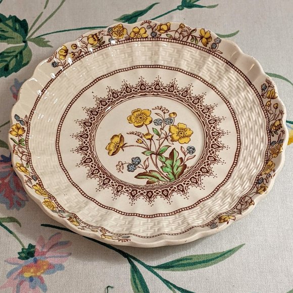 Charming antique Spode Copeland Buttercup trio cup / saucer / bread butter plate - Picture 6 of 10